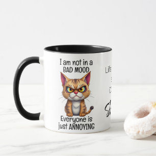 Mug La vie de chat grincheux commence après Citation a