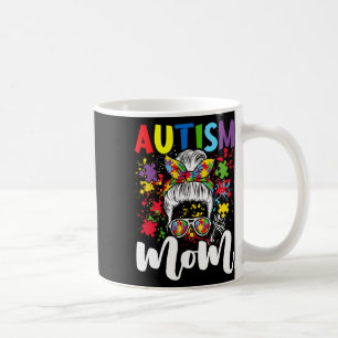 Mug La vie de maman autiste, chignon désordonné, journ