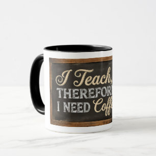 Mug La vie d'enseignant Tableau Craie Café
