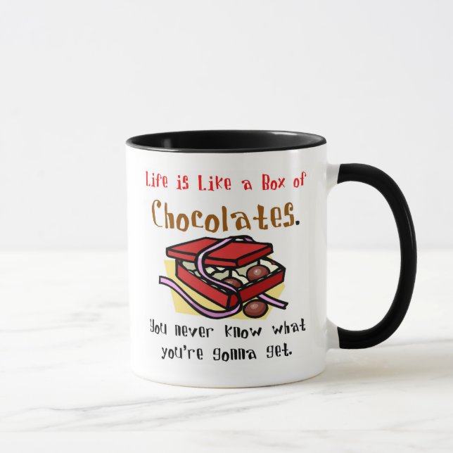 Mug La vie est comme une boîte de chocolats. (Droite)