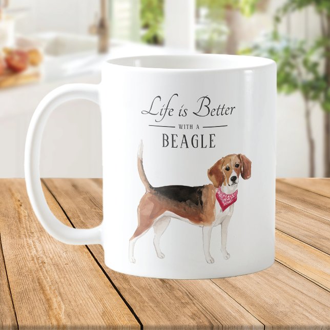 Mug La vie est meilleur Beagle (Créateur téléchargé)