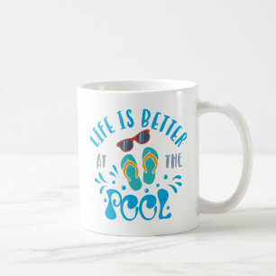 Mug La Vie Est Meilleure À La Piscine Jolie Conception