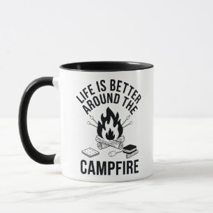 Mug La vie est meilleure autour du design de feu de ca