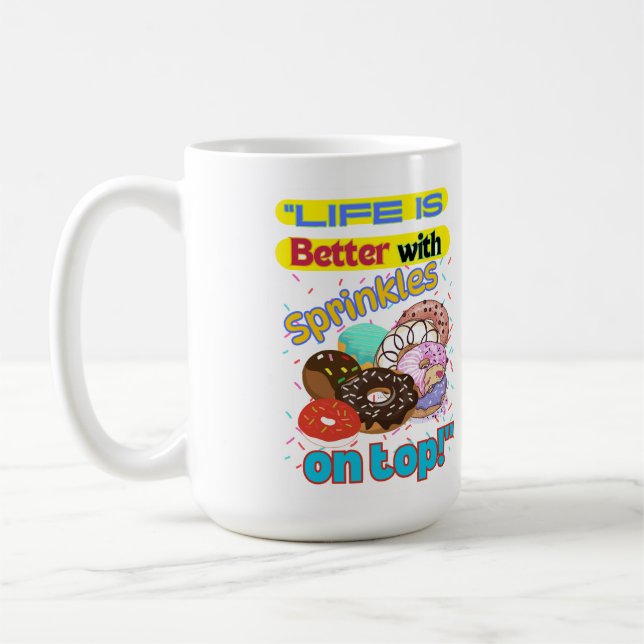 Mug La vie est meilleure avec des arrosages sur le des (Gauche)