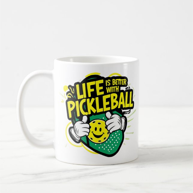 Mug La vie est meilleure avec le pickleball (Gauche)