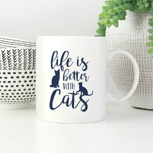 Mug La Vie Est Meilleure Avec Les Chats AMOUREUX DES