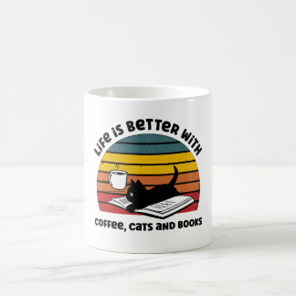 Mug La vie est meilleure avec les chats et les livres