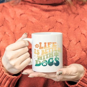Mug La Vie Est Meilleure Avec Les Chiens Retro Photo S