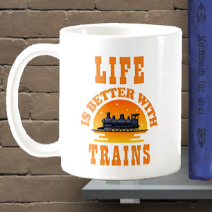 Mug La vie est meilleure avec les trains pour le condu
