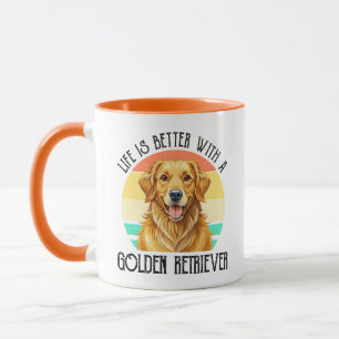 Mug La vie est meilleure avec un Golden Retriever