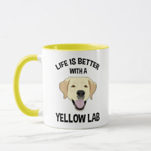 Mug La Vie Est Meilleure Avec Un Laboratoire Jaune