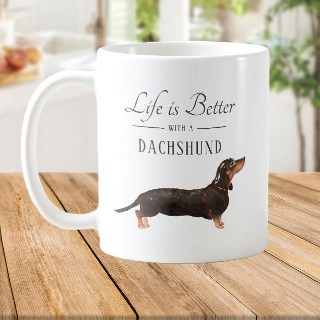 Mug La vie est meilleure Dachshund (Créateur téléchargé)
