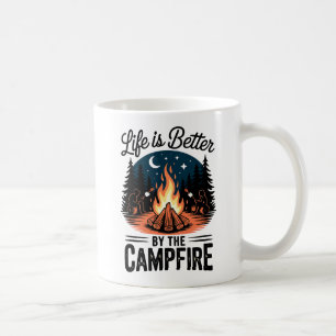 Mug La vie est meilleure par le feu de camp