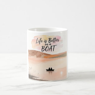 Mug La vie est meilleure sur un bateau