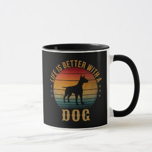 MUG LA VIE EST MIEUX AVEC UN CHIEN
