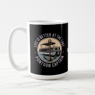 Mug La Vie Est Mieux Sur Le Lac Pontoon Capitaine Funn