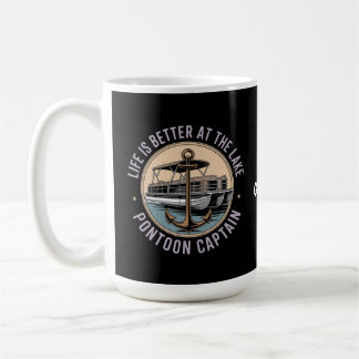 Mug La Vie Est Mieux Sur Le Lac Pontoon Capitaine Funn