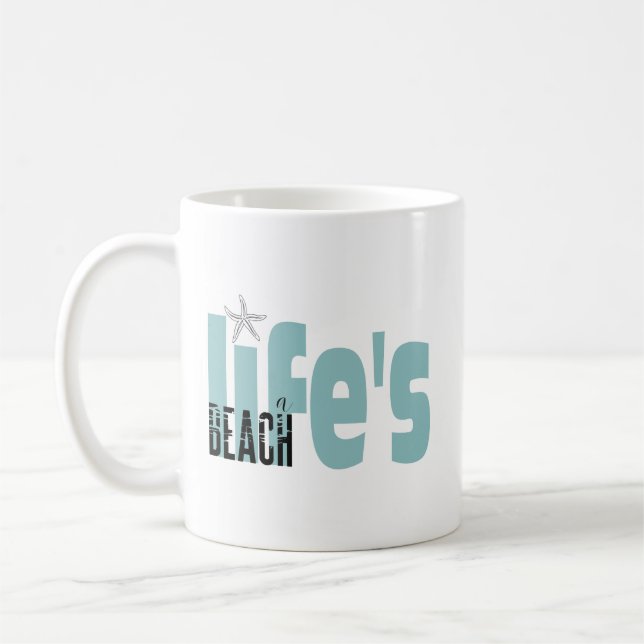 Mug La vie est une citation de plage (Gauche)