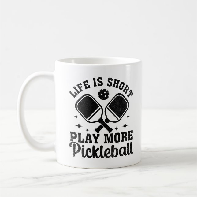 Mug La vie joue à court terme Plus de Pickleball (Gauche)