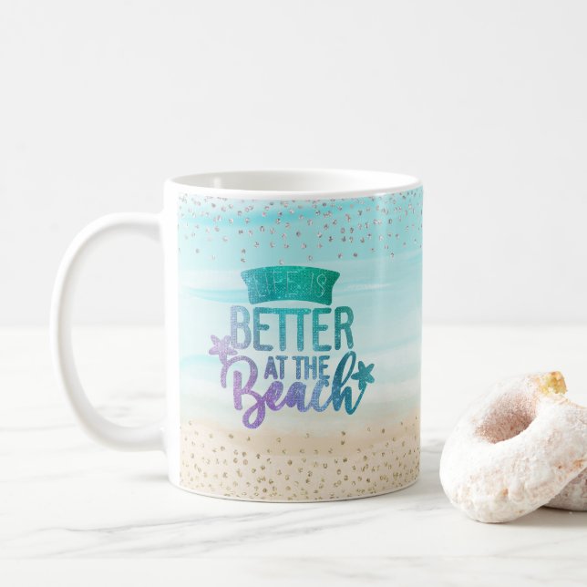Mug La vie personnalisée en aquarelle est meilleure pl (Avec donut)