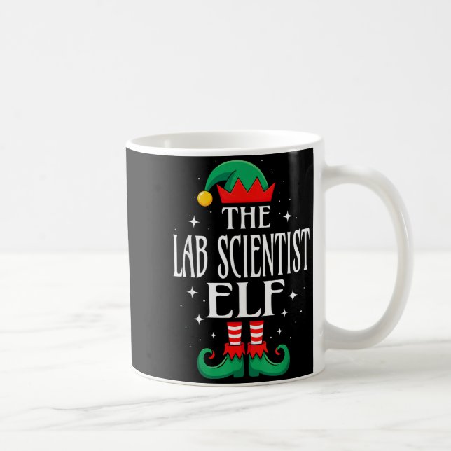 Mug Lab Scientist Elf Job Title Funny Christmas Matchi (Droite)