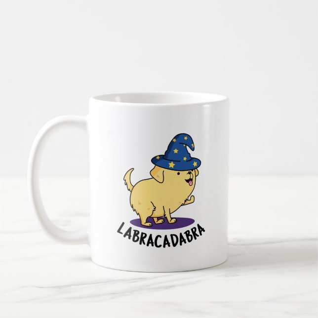 Mug Labra-cadabra Funny Labrador Chien Pun (Gauche)