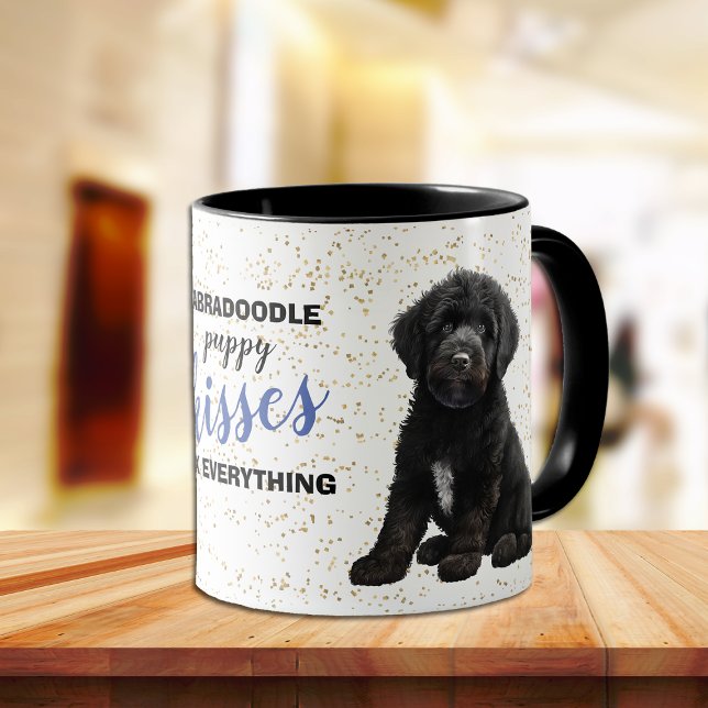 Mug Labradoodé Puppy Kisses Réparez tout (Créateur téléchargé)