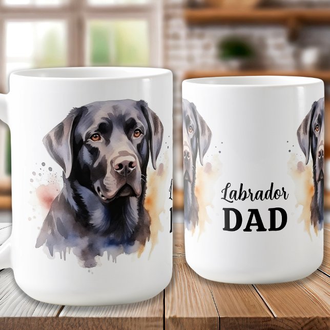 Mug Labrador DAD Cute Amoureux des chiens Black Lab Re (Créateur téléchargé)