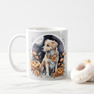 Mug Labrador Halloween Floral Adorable Fall Pet