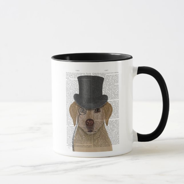 Mug Labrador jaune, Hound officiel et Casquette (Droite)