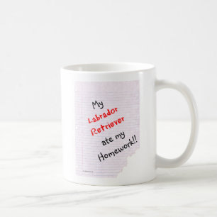 Mug Labrador Retriever a mangé mes devoirs