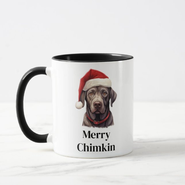 Mug Labrador Retriever Chien Santa Hat Christmas (Gauche)