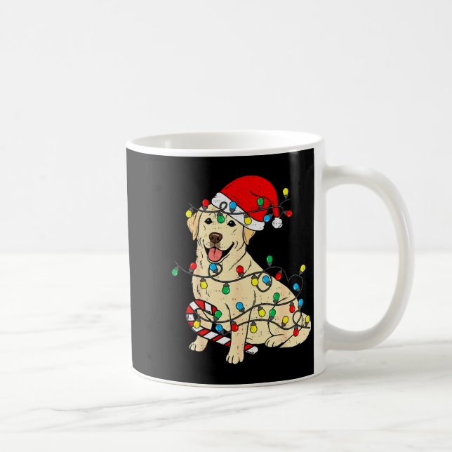 Mug Labrador Retriever Dog Christmas Lights Xmas Pet D (Droite)
