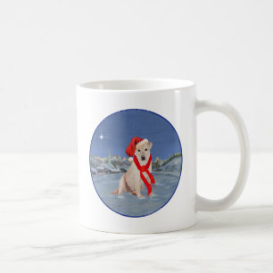 Mug Labrador Retriever jaune par une nuit hivernale