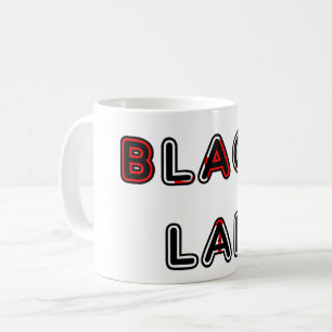 Mug Labrador Retriever Lab noir Drapeau dans le nom
