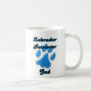 Mug Labrador Retriever Papa Pawprint bleu