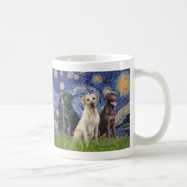 Mug Labradors (3) - Nuit étoilée (Droite)