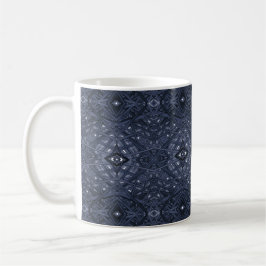 Mug Labyrinthe Bleu Abstrait d'encre d'alcool Art