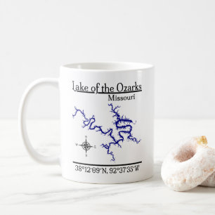 Mug Lac des Ozarks Missouri Coordonnées de carte