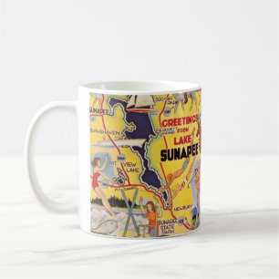 Mug Lac Rétro Sunapee NH