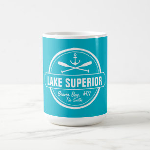 Mug Lac Supérieur, ville sur mesure, nom, ancre, paga