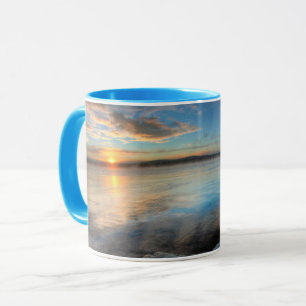 Mug Lac Teslin après une tempête de déblaiement, Yukon