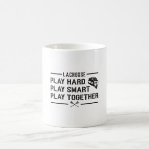 Mug Lacrosse Lecteur Jouer Dur Jouer Smart Team Cadeau