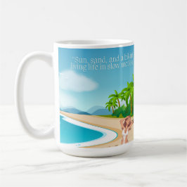 Mug ladie sur la plage