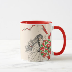 Mug LADY AVEC BOUMBRELLA Art Déco Beauté Cheveux mode