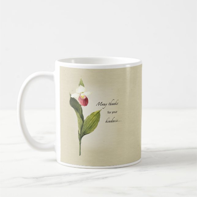Mug Lady Slipper Flower Merci Kindness (Gauche)