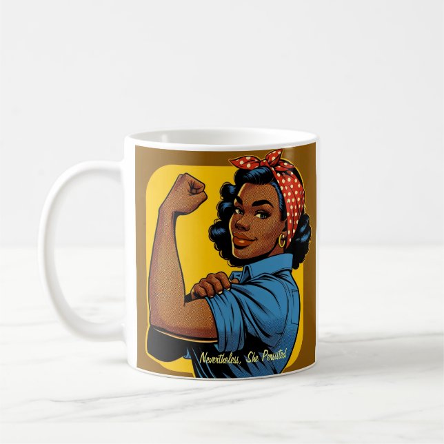 Mug L'afro-américain Rosie le Riveter - Néanmoins (Gauche)