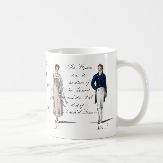 Mug L'âge de Jane Austen contre la danse Contradance (Droite)