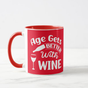 Mug L'Âge S'Améliore Avec Le Vin, Citation De Vin Drôl