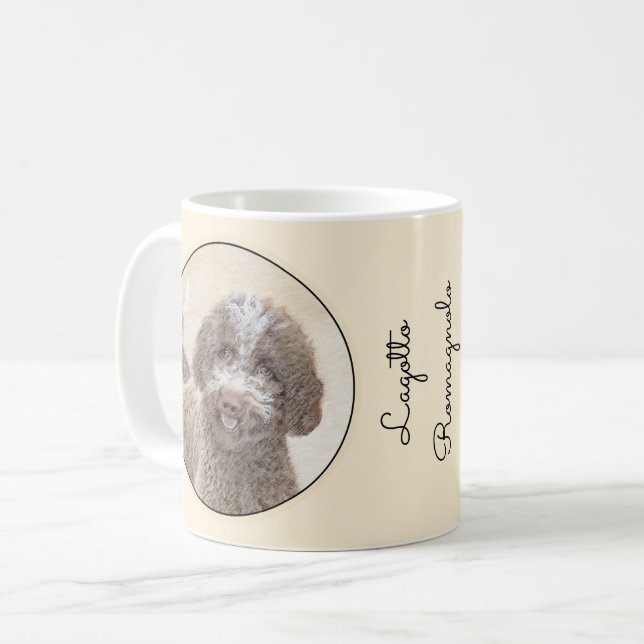 Mug Lagotto Romagnolo Peinture - Cute Original Dog Art (Devant gauche)